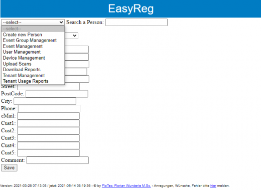 EasyReg - Online-Besucherregistrierung (Jahreslizenz)